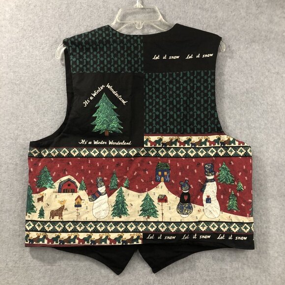 Ugly Christmas Vest homemade "Its A Winter Wonderland" Size M **NOT A SWEATER** - Picture 1 of 9